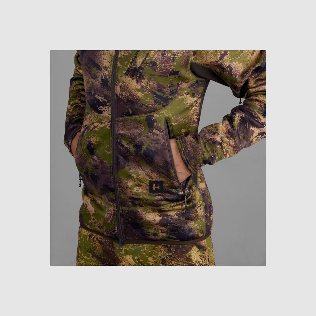 Härkila Herren Fleecehoodie Deer Stalker Camo