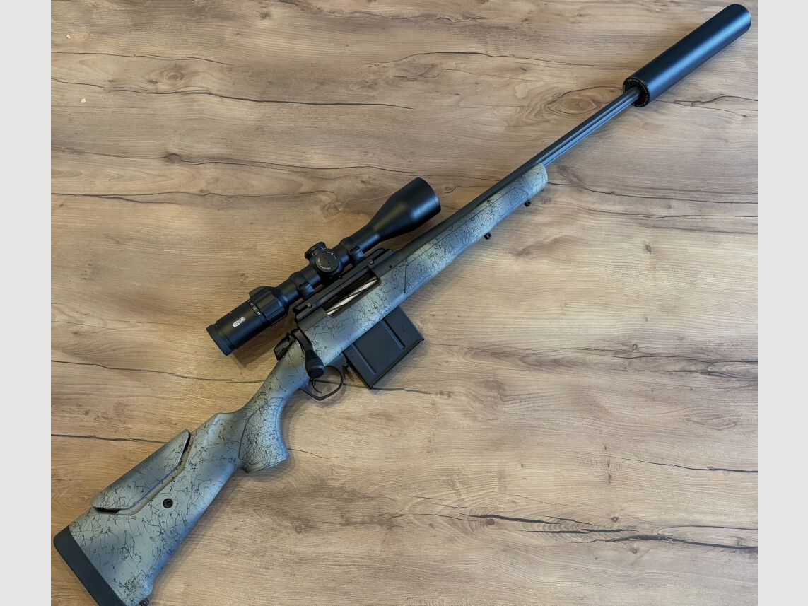 Bergara B14 inkl. Meopta 3-15x50, Dentler--Montage, Jaki Schalldämpfer 7mmPRC