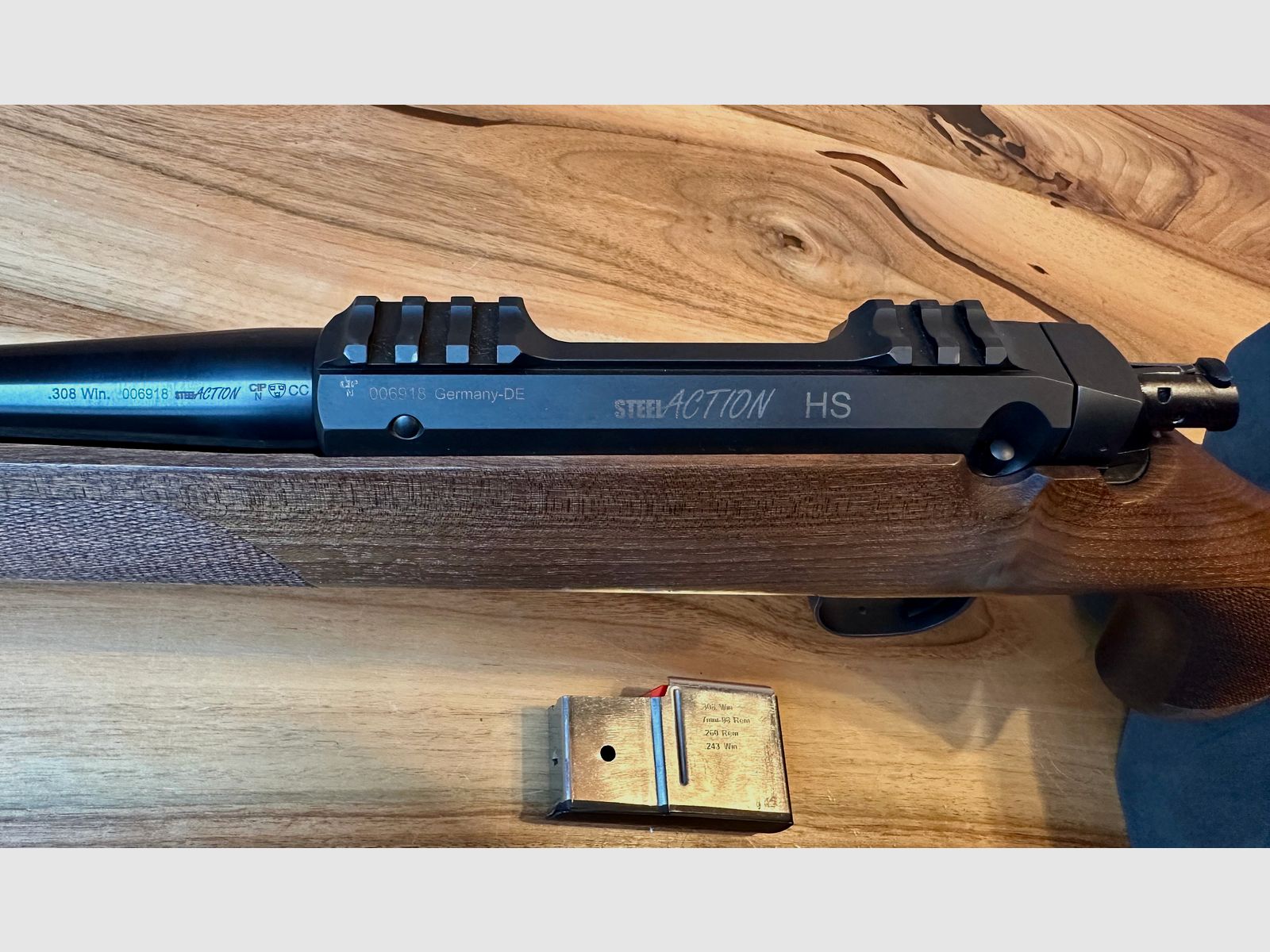 Azione in acciaio HS .308 canna 45 cm