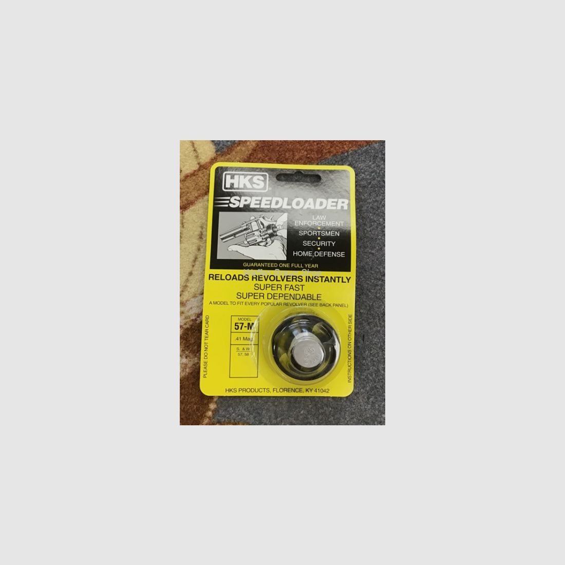 HKS Speedloader Mod. 57M, pour revolver S&W N cadre M57, 58, 657, cal. .41 Remington Magnum