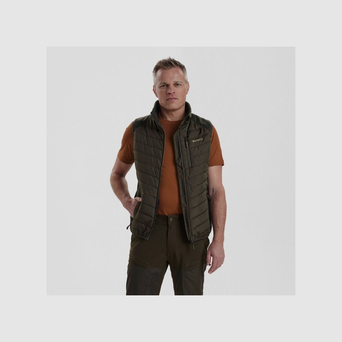 Deerhunter Herren Weste Moor Wattiert mit Strick
