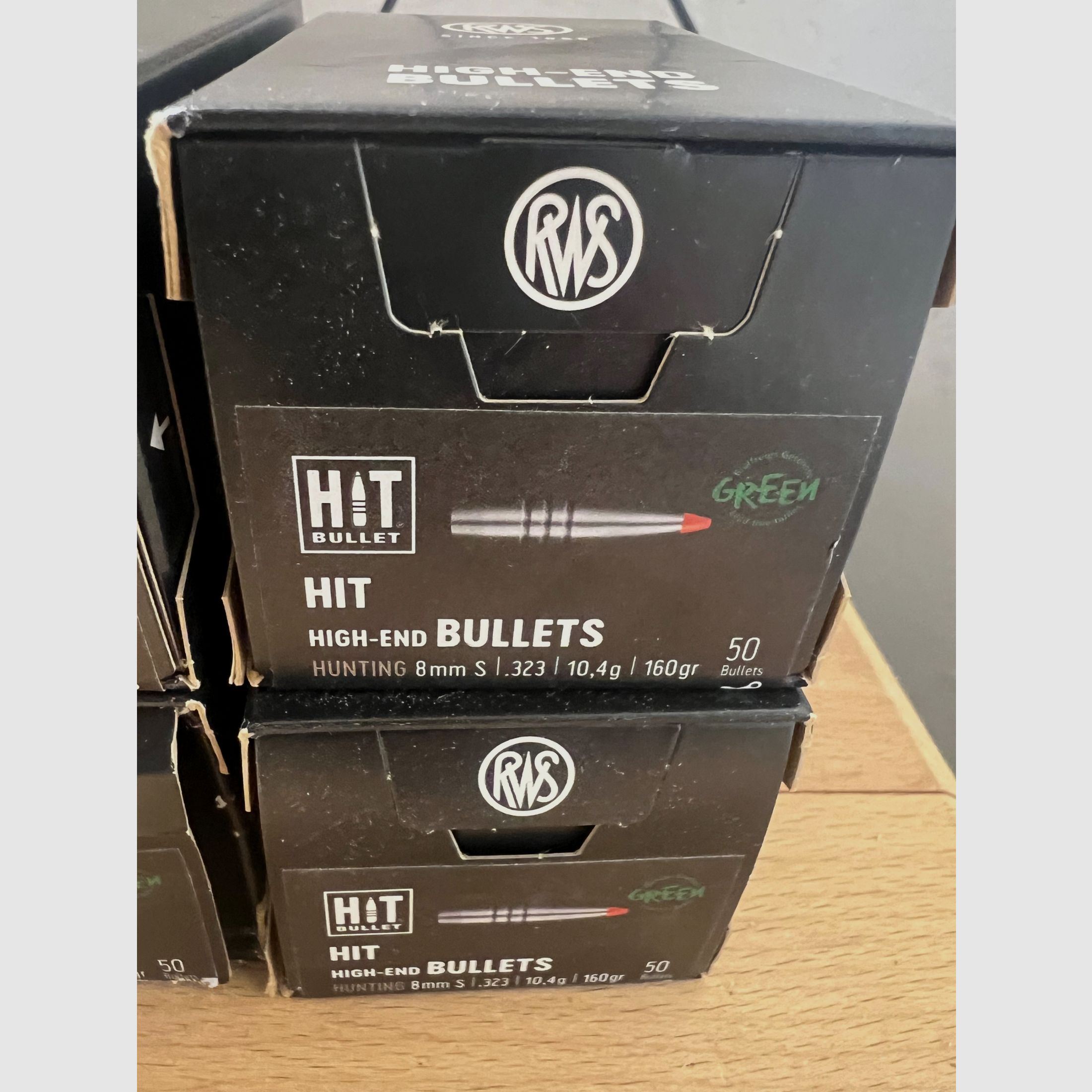 Projectiles RWS 200 pièces HIT 8MM S, DIA .323, 160GRS, sans plomb, image 2 sur 3