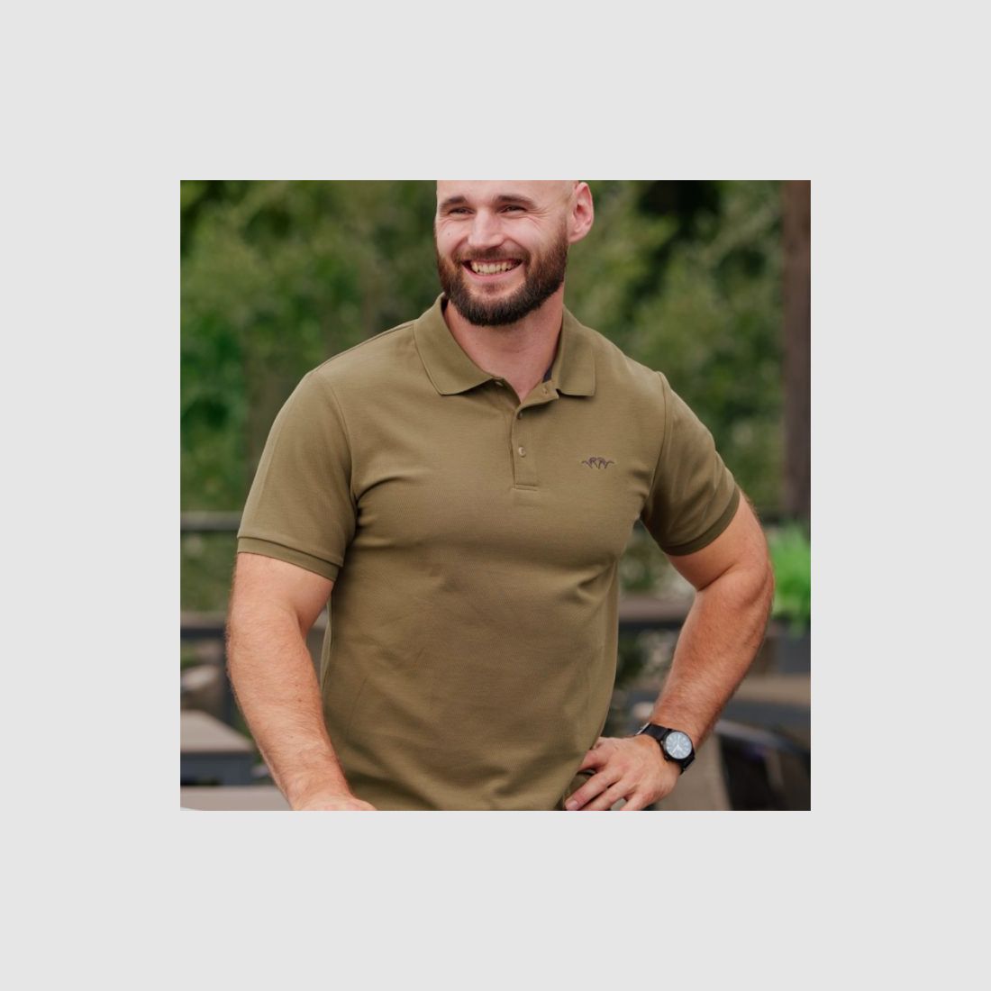 Blaser H-Polo Shirt Solid 25 | kaper, image 3 of 6