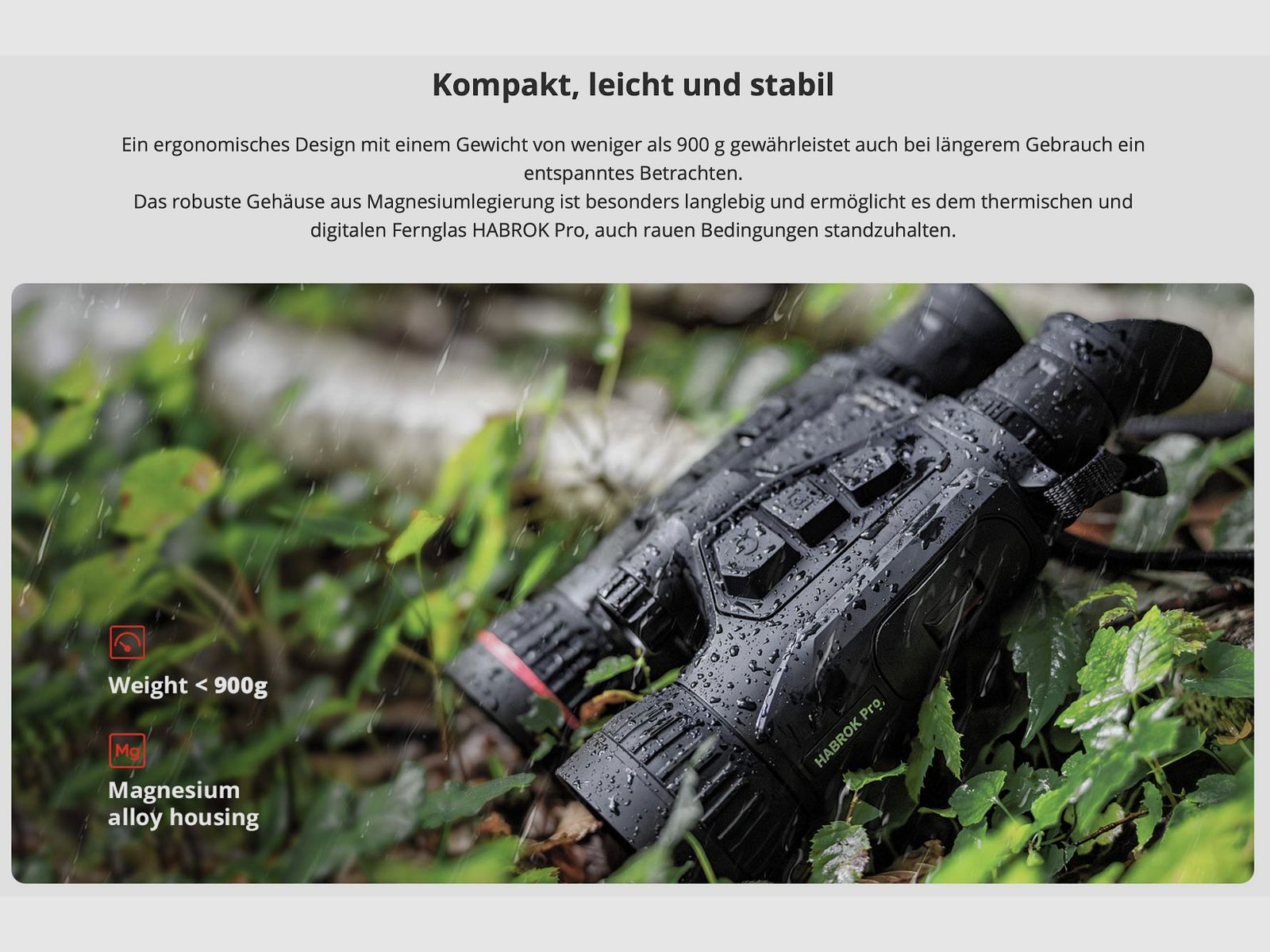 Hikmicro Binocular Habrok Pro HQ50L Wärmebild/Nachtsicht/Digitalkamera 850Nm 3840 × 2160