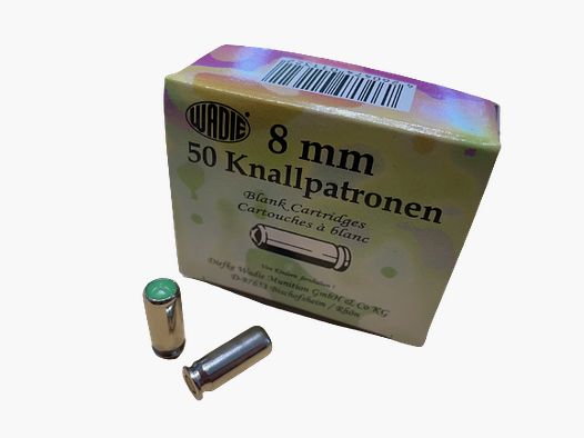WADIE PLATZPATRONEN 8MM KNALL - 50 SCHUSS