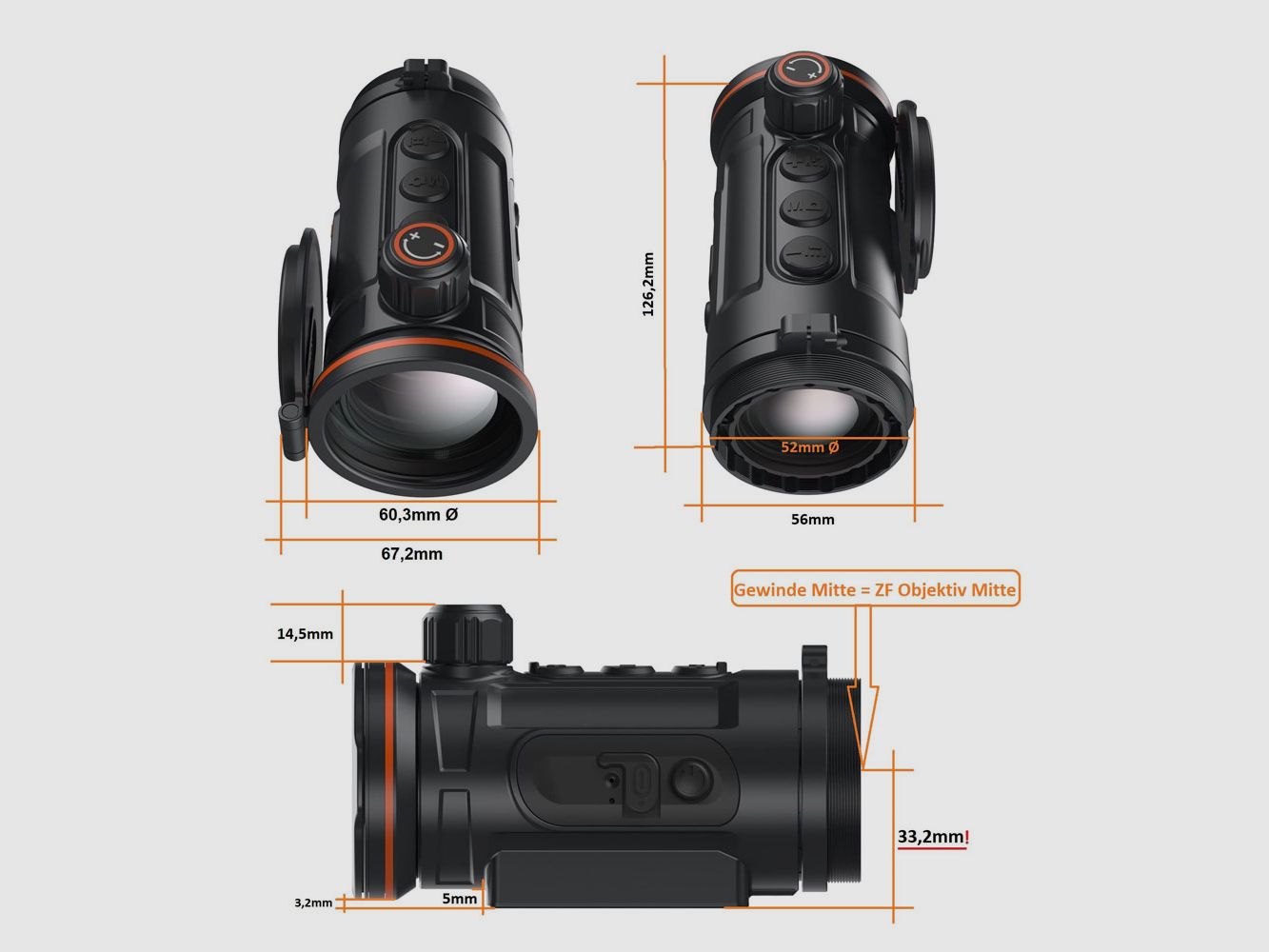 ThermTec | HUNT 650 Clip-on | Wärmebildvorsatzgerät