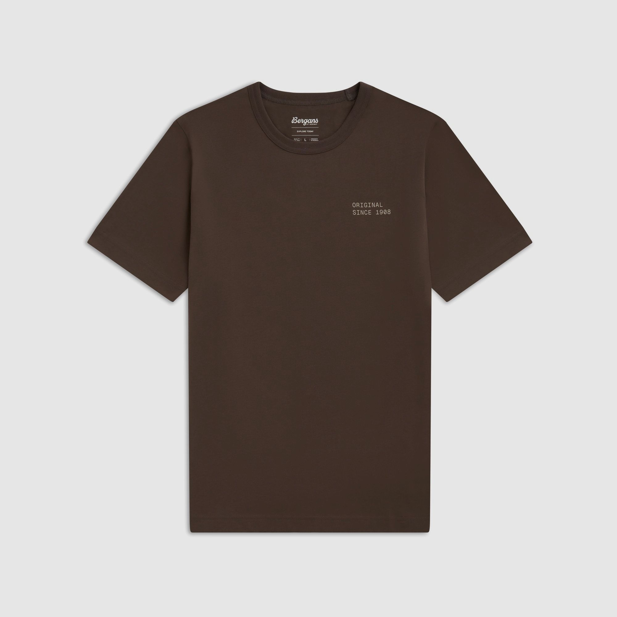 Bergans Original Cotton T-Shirt Men Dark Rock Taupe M
