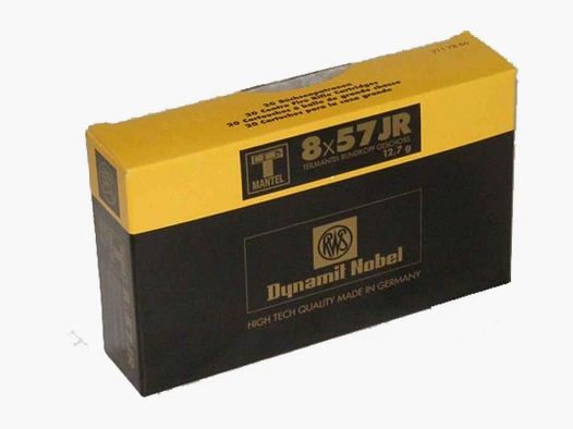 Büchsenpatronen RWS T-Mantel 8x57 IR 12,7g. /196gr. !!!