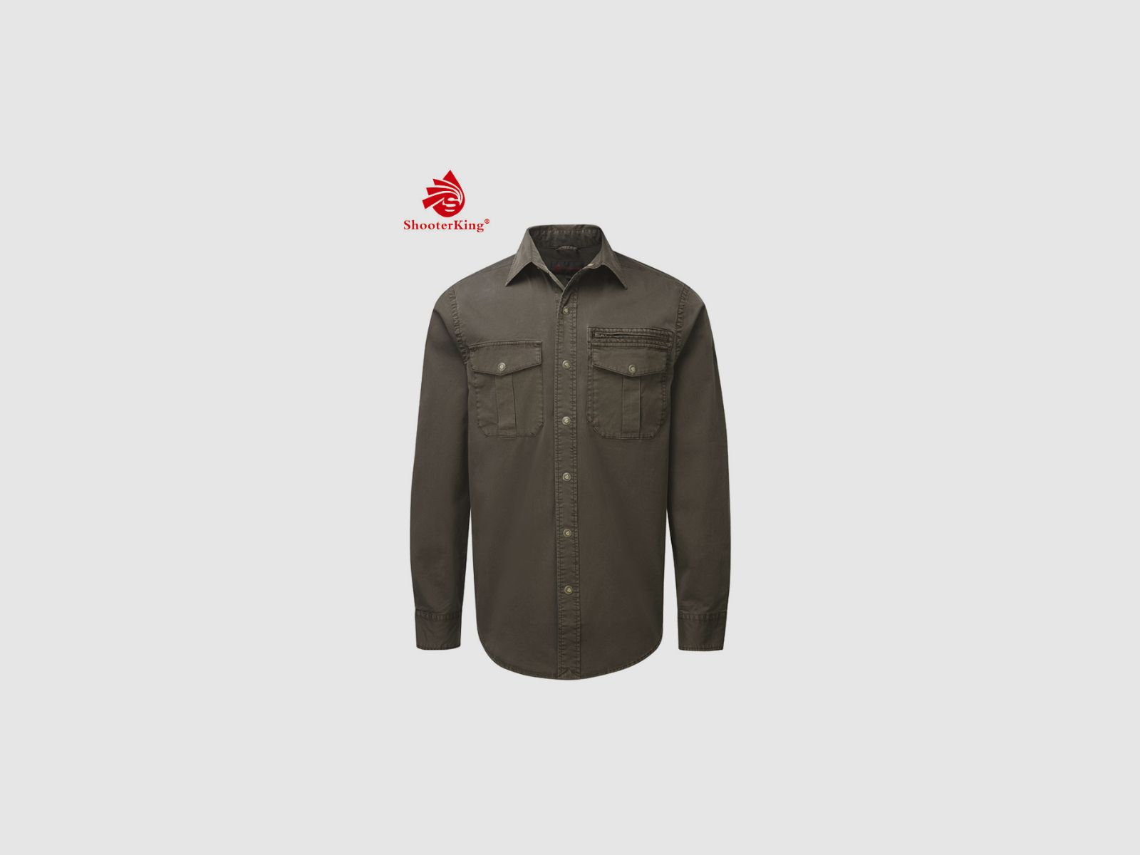 SHOOTERKING Forest Shirt Strech Hemd Braun