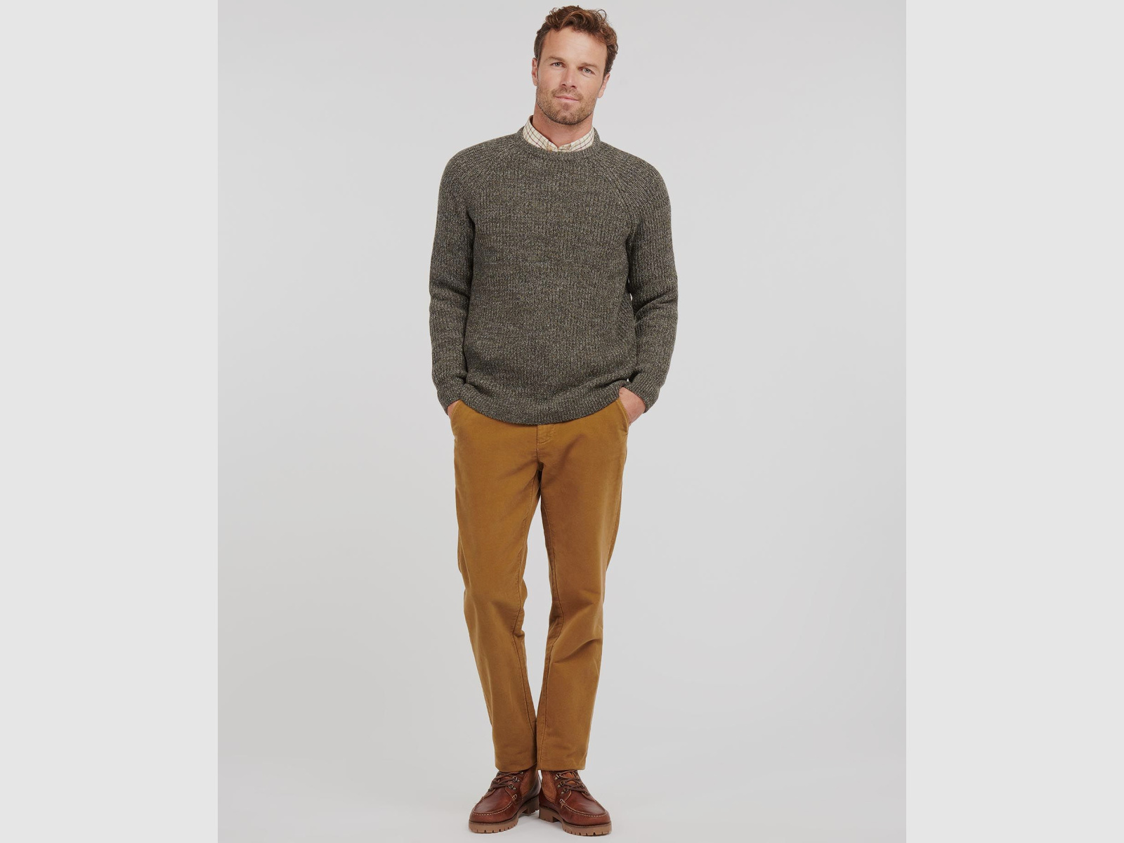BARBOUR Horseford Crew Neck Pullover Olive