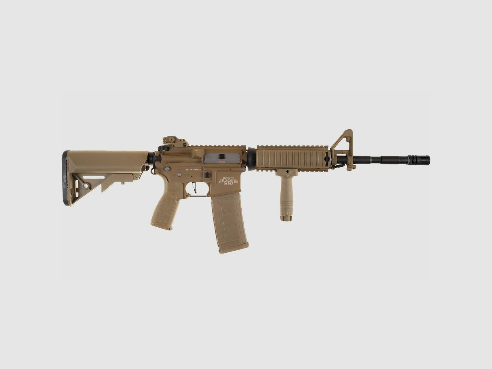 AR15 RIS ALPHA Vollmetall in Tan S-AEG Airsoft frei ab 18 Jahren - Delta Armory