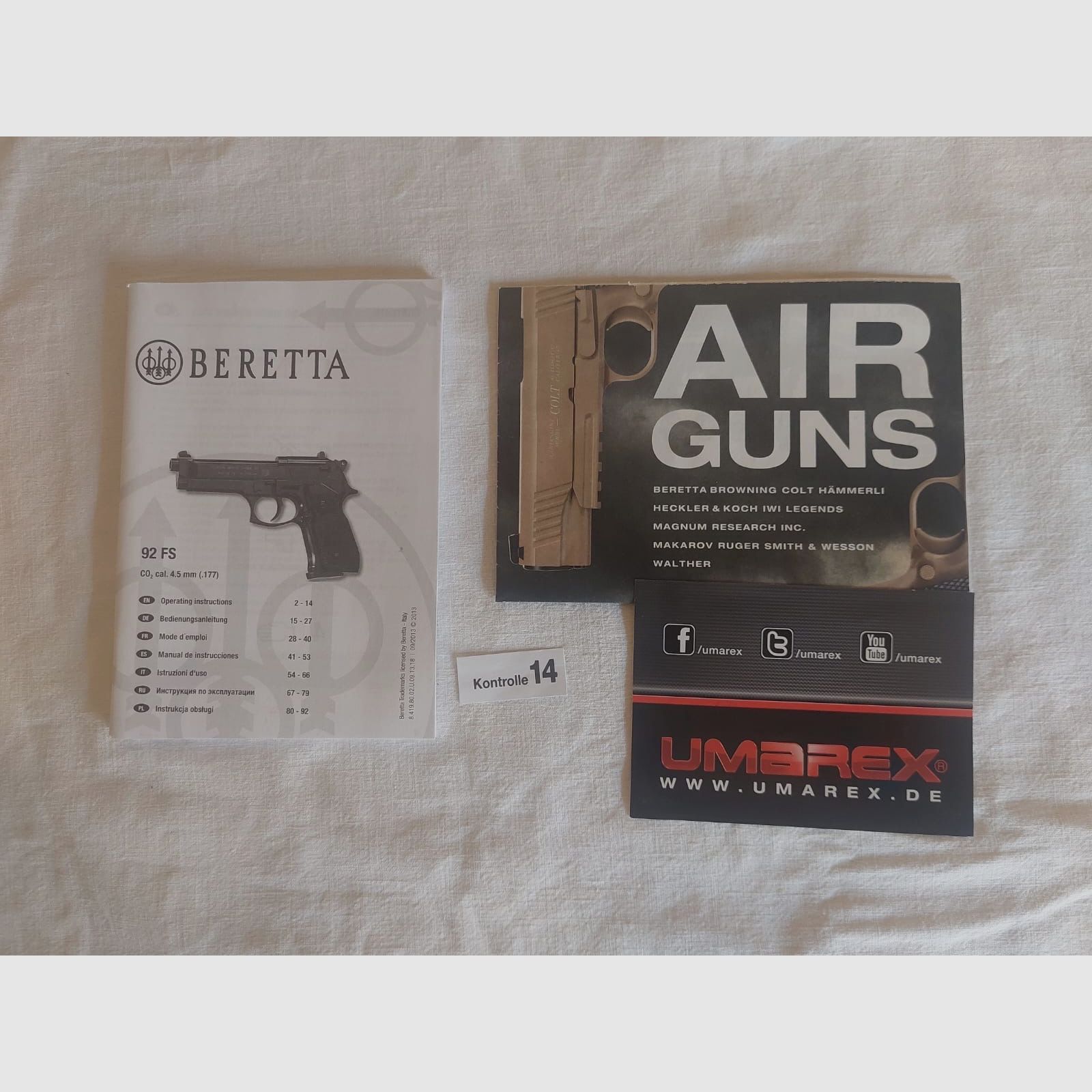 Beretta M92 FS zwart CO2 4,5mm