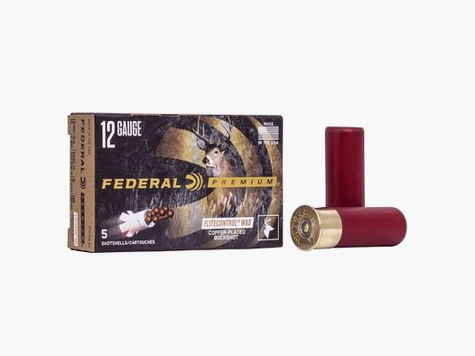FEDERAL AMMUNITION – Patronen mit Schrot – ROTE PALLETTEN 00BUCK 9P