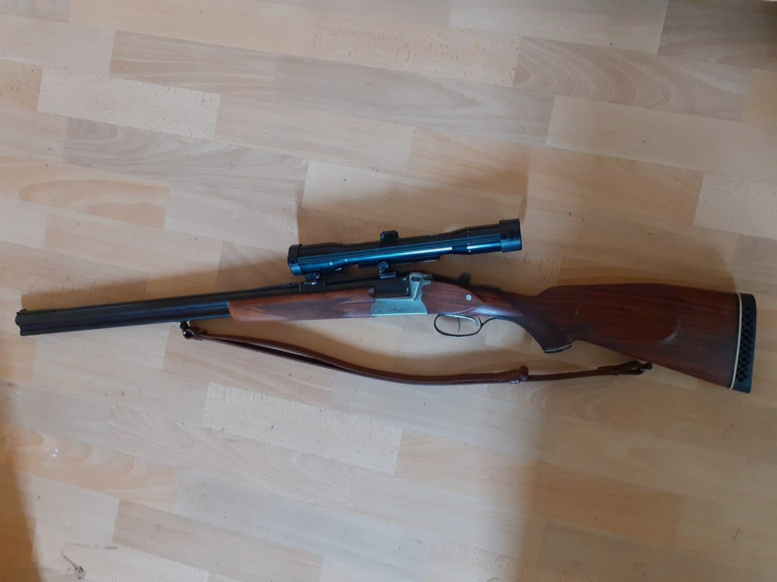 Fucile a canne sovrapposte Langwaffe Sauer & Sohn 16/70 e 7x65R con telescopio Zeiss Diavari 1,5-6 / Ottime condizioni