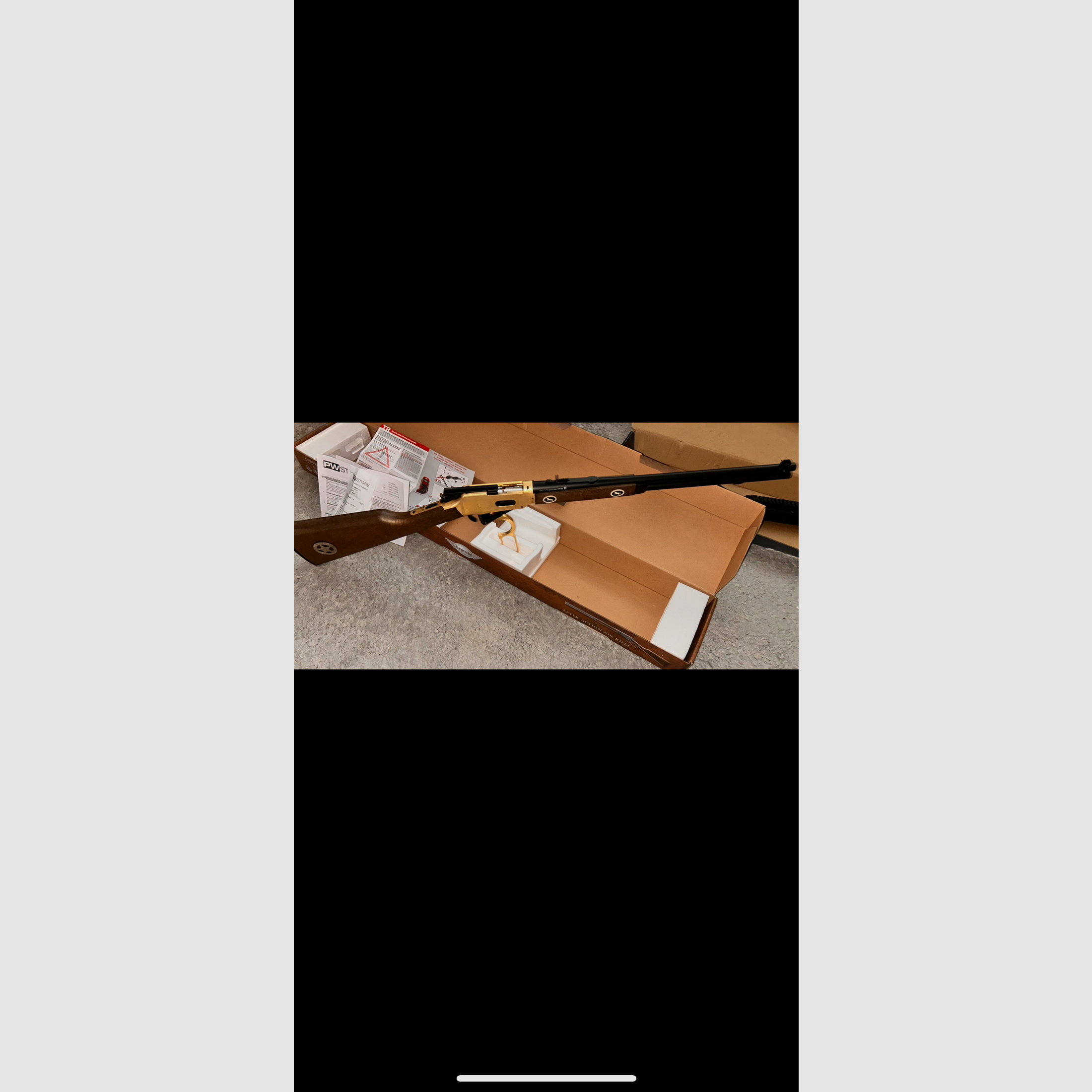 Legends Cowboy Rifle Gold-Finish 4.5 mm BB Co2 rifle (P18)