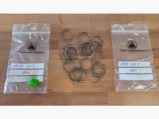 Rechteckring Kolbenring Prallstück Kolbenpuffer Feinwerkbau FWB Mod. 300S 300 Zubehör Diopter Ersatzteile 1500.127.3 und 1500.128.3