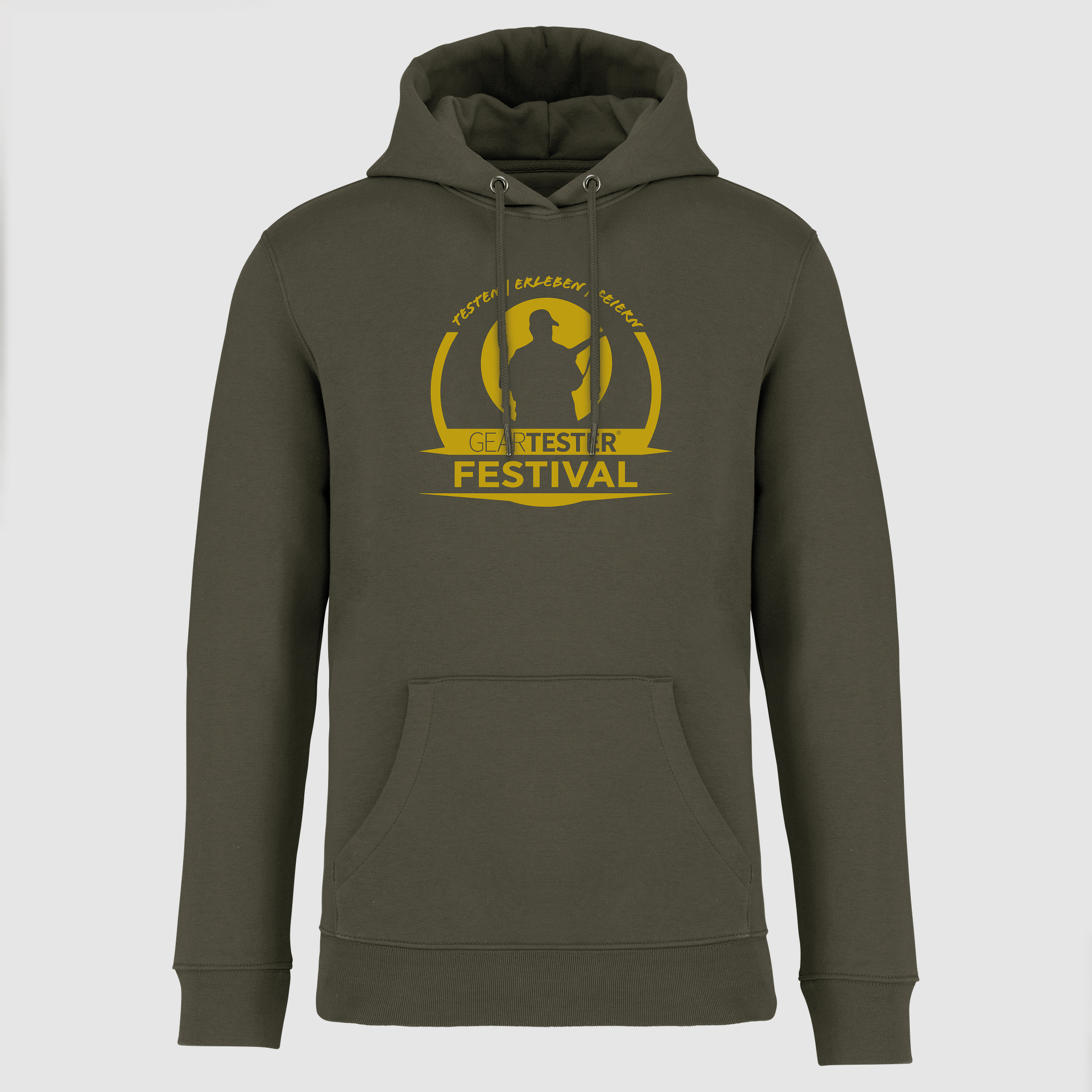Geartester Festival Bio Hoodie, großes Logo