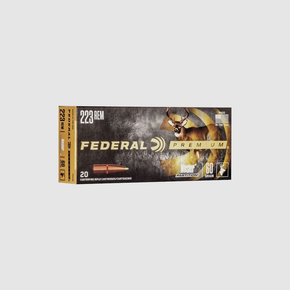Federal Premium Nosler Partition .223 Rem. 60GR 20 cartucce