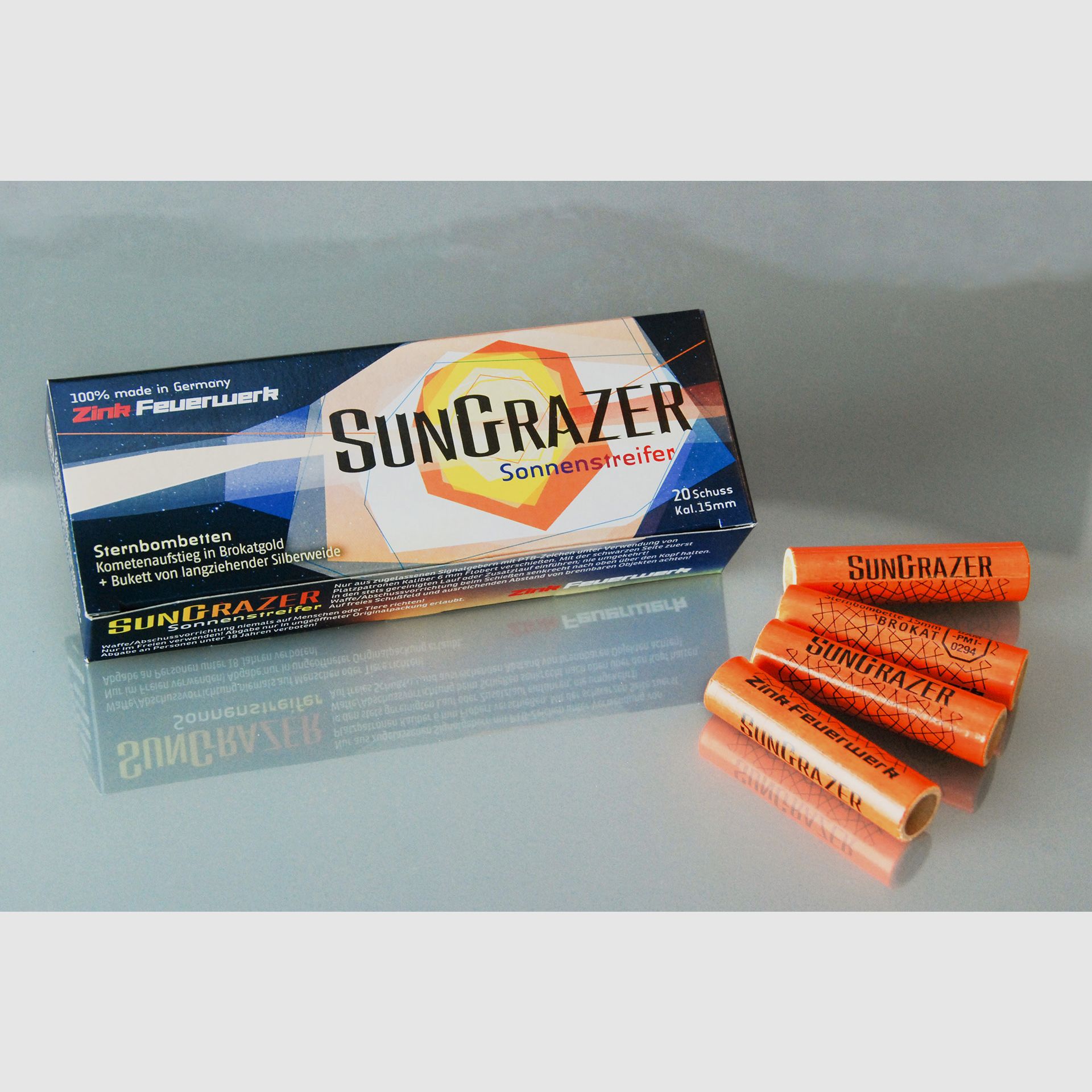 Zink Signal Feuerwerk Sungrazer, 20 Schuss