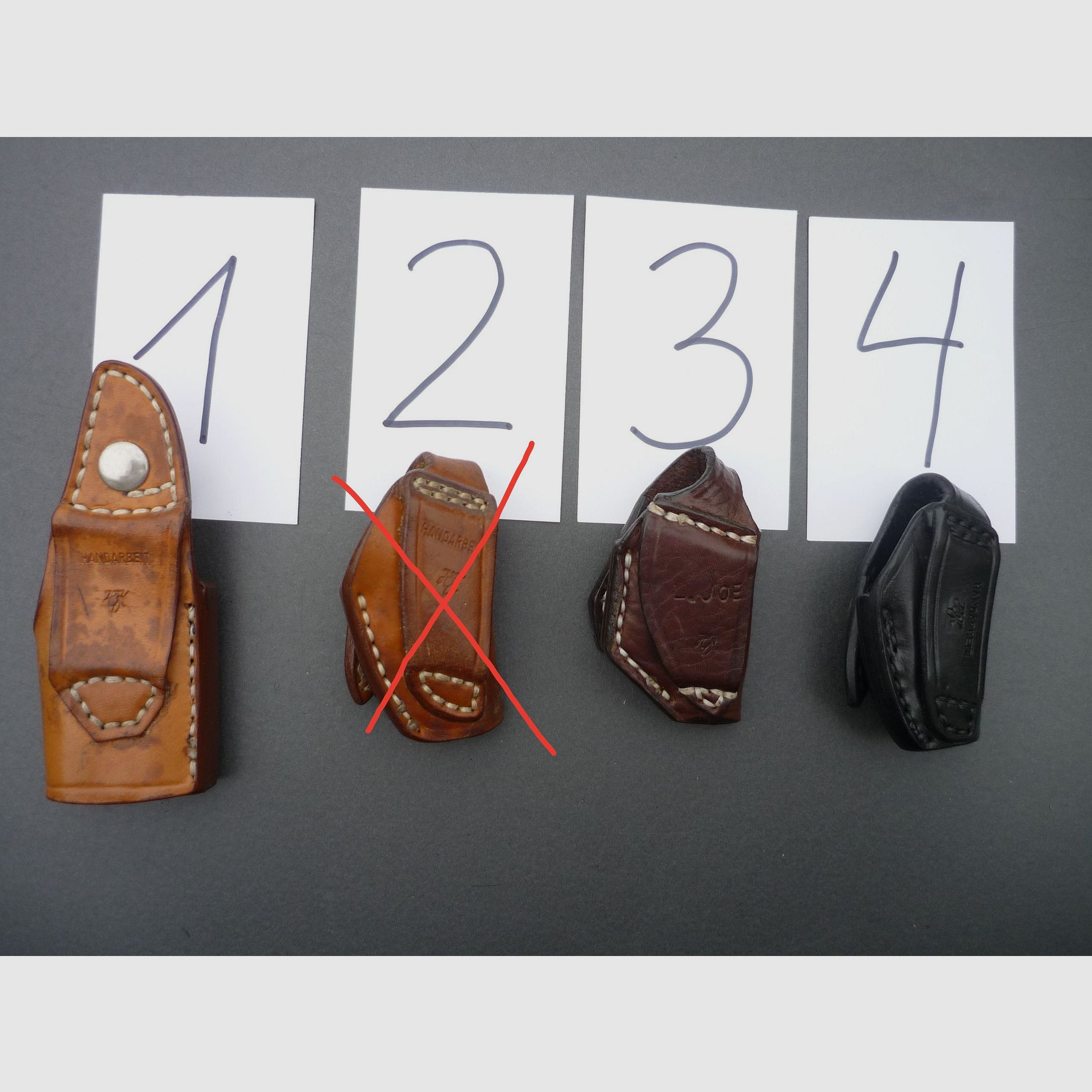 HKDesign Holster Art. Nr. 002: Eenvoudige holster voor Derringer Little Joe en onbekende anderen - 3 x voor linkshandigen 1 x voor rechtshandigen