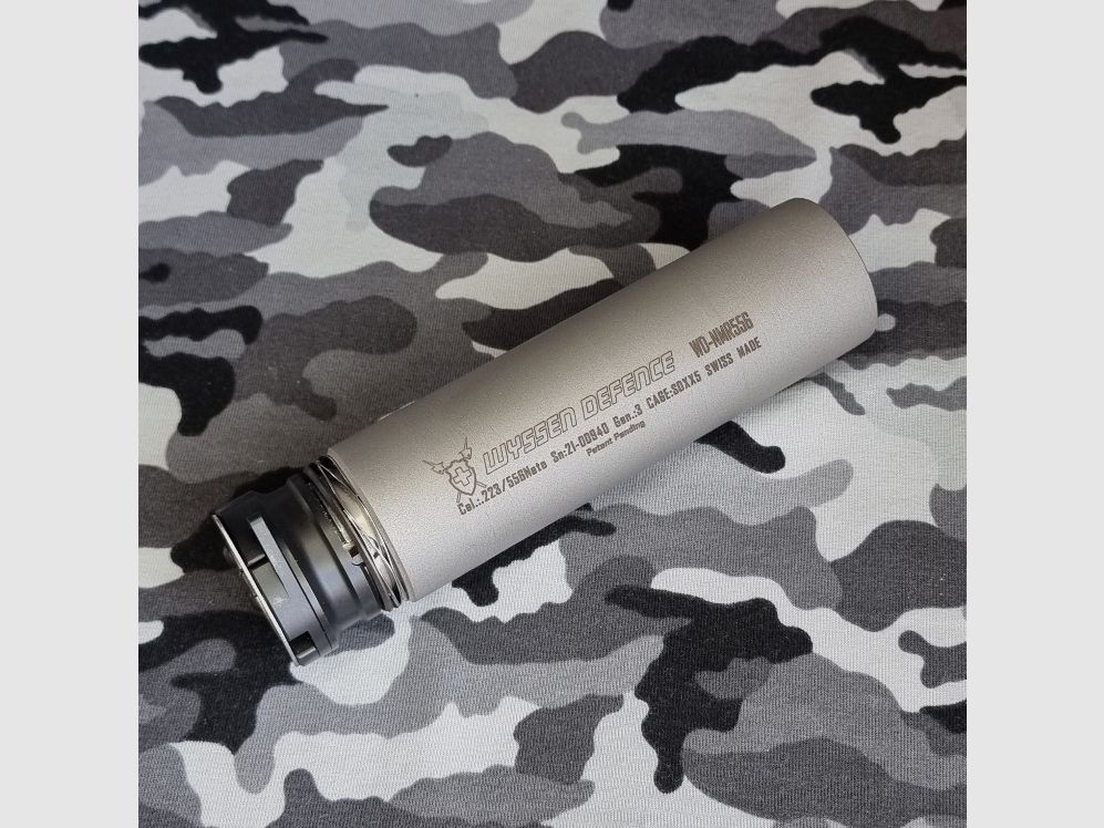 Schalldämpfer Wyssen Defence WD-NMR556 .223 ,Farbe braun , für Nato-Mündungsbremsen, Bild 1 von 2