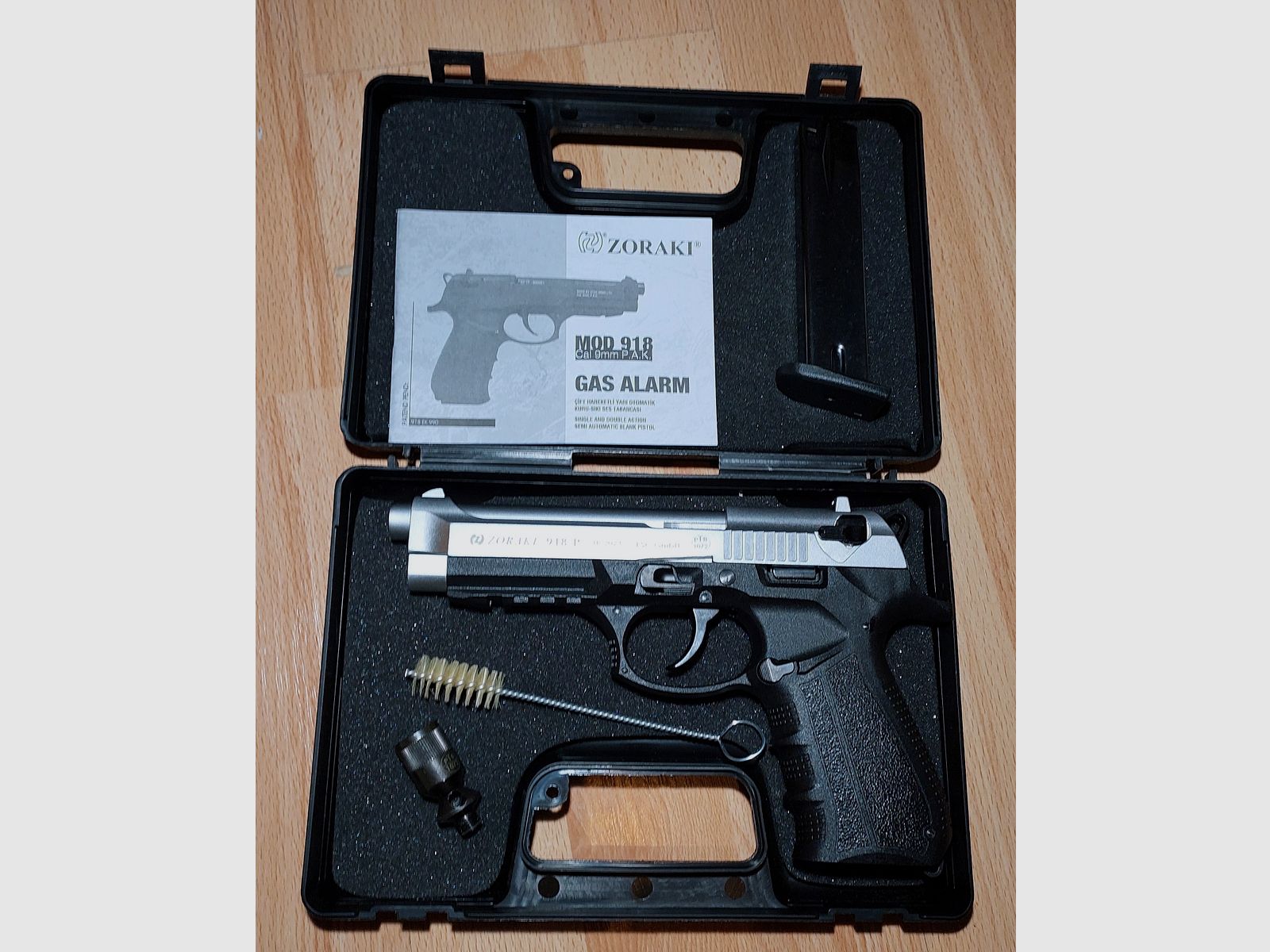 Zoraki 918-P 9mm P.A.K. Matt Chrom (PTB 1072) neuwertig