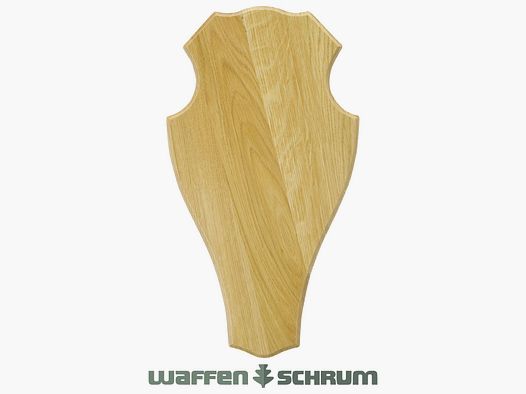 Eurohunt Geweihbrett 29x17cm Eiche - Hell - Rund