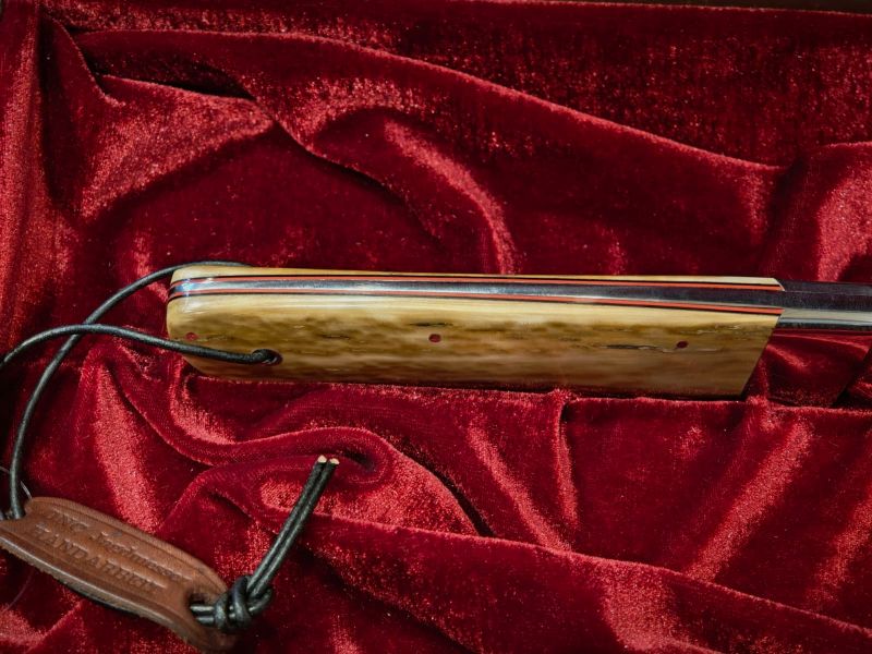 DNC "Athos" – RWL34 | Marfil de mamut | Grabado Scrimshaw Oso | Cuchillo de colección exclusivo | Cuchillo de caza, imagen 3 de 6
