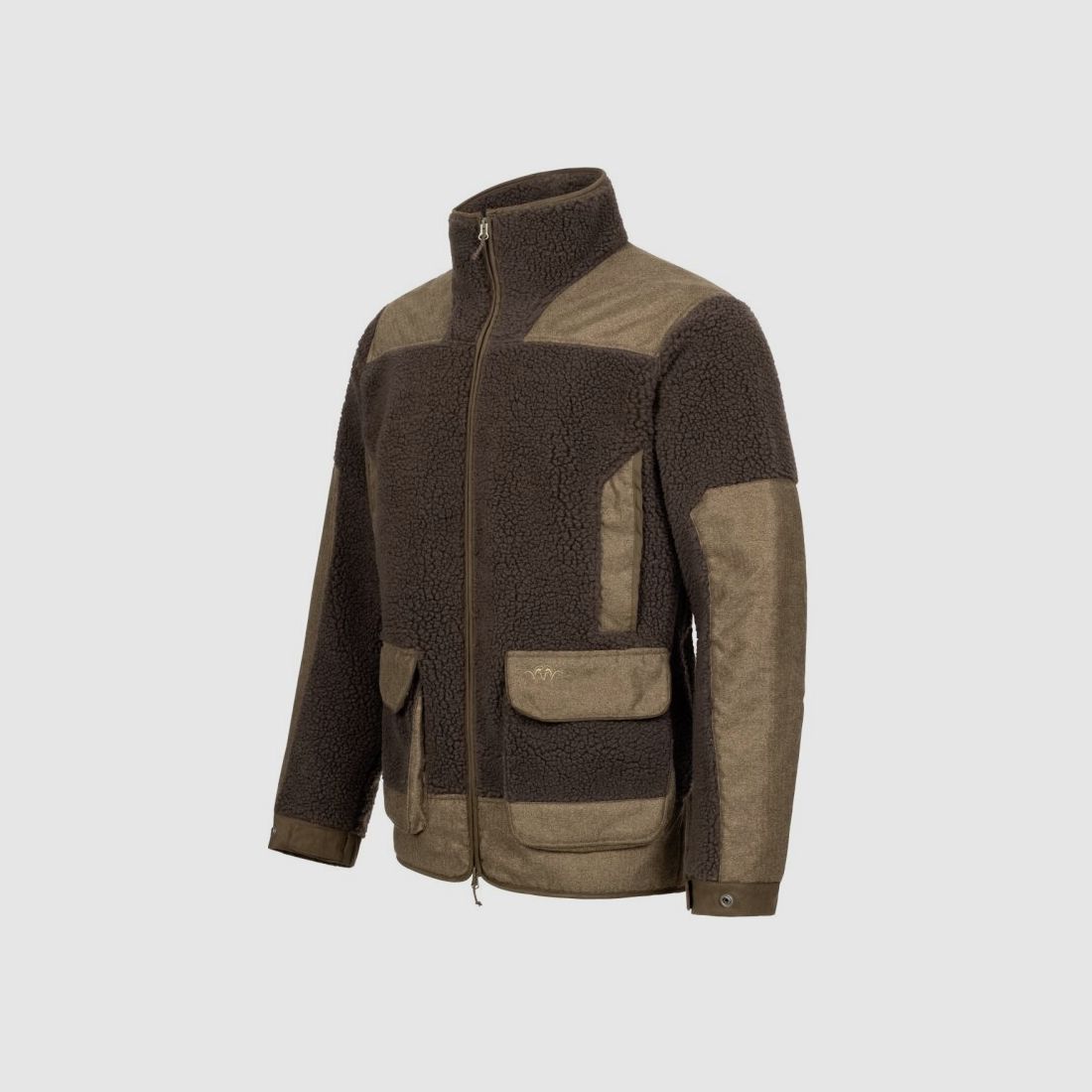 Blaser Sherpa Fleece Jacke dunkelbraun