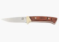 Couteau de ceinture PUMA TEC, bois pakkawood brun avec des épingles en mosaïque