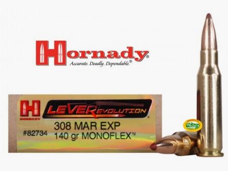 HORNADY munizioni cal.308 marlin express LEVER EVOLUTION MONOFLEX 140gr 82734