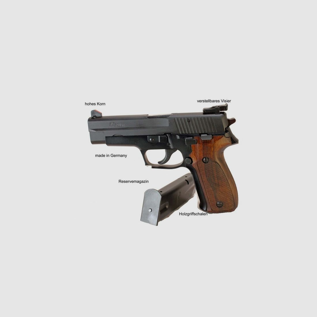 SIG-Sauer P226 Kaliber 9 Luger Mikrometervisier