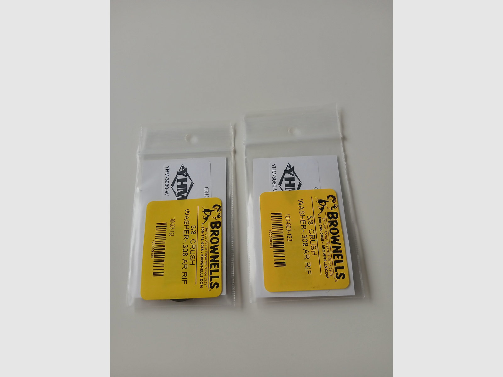 X2 YANKEE HILL MACHINE CO., INC. AR .308 5/8' CRUSH WASHER STEEL BLACK