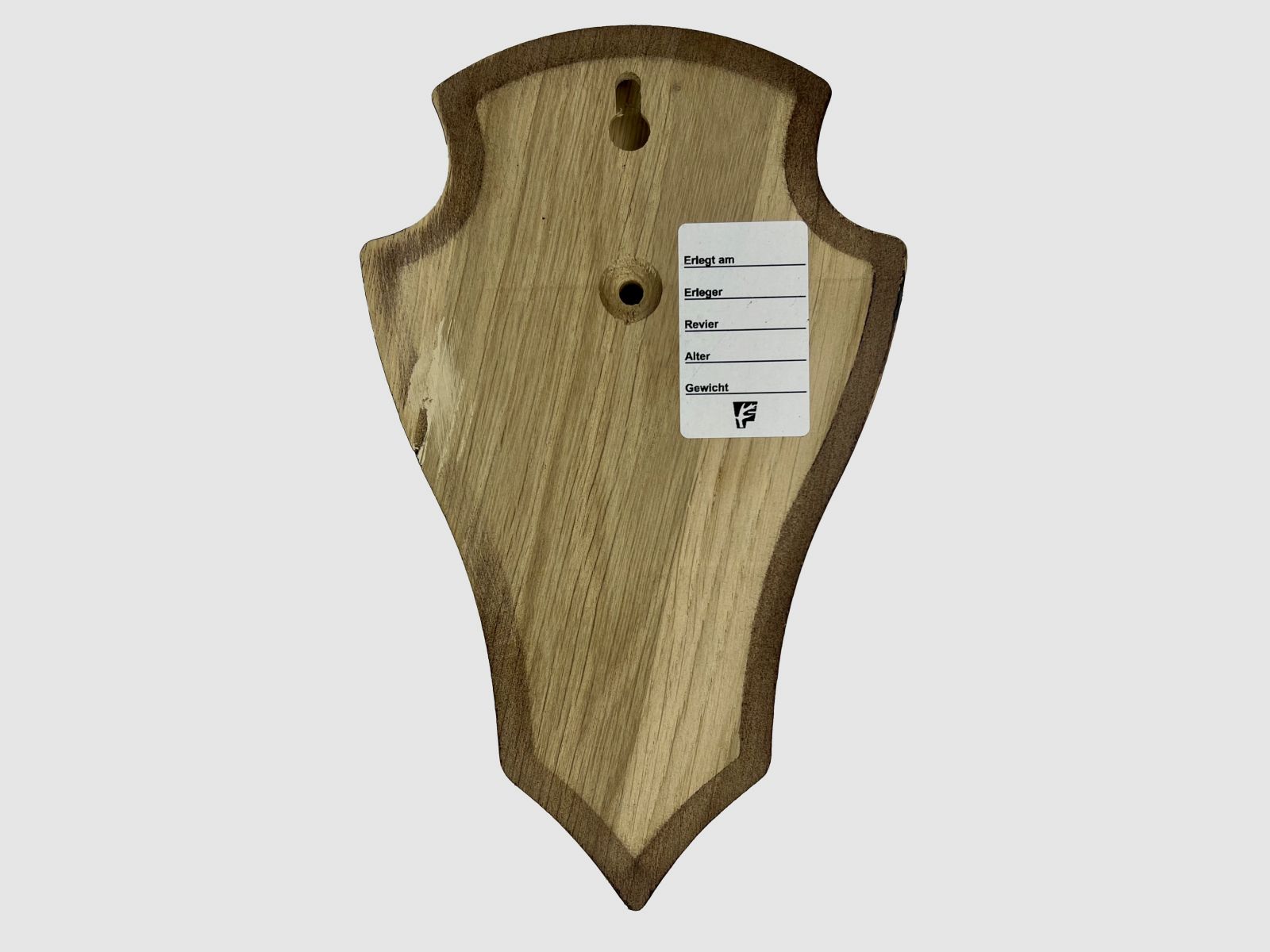 Panneau en bois de cerf 22x13 cm sombre pointu ou en pin