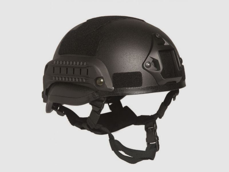 US GEFECHTSHELM "MICH" MIT RAIL - BLK