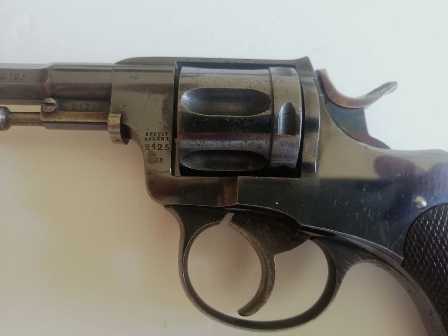 Wunderschöner schwedischer Revolver 1887 – seltene erste Fertigung Nagant – Mono-Seriennummer – Hervorragender Zustand, Bild 12 von 30