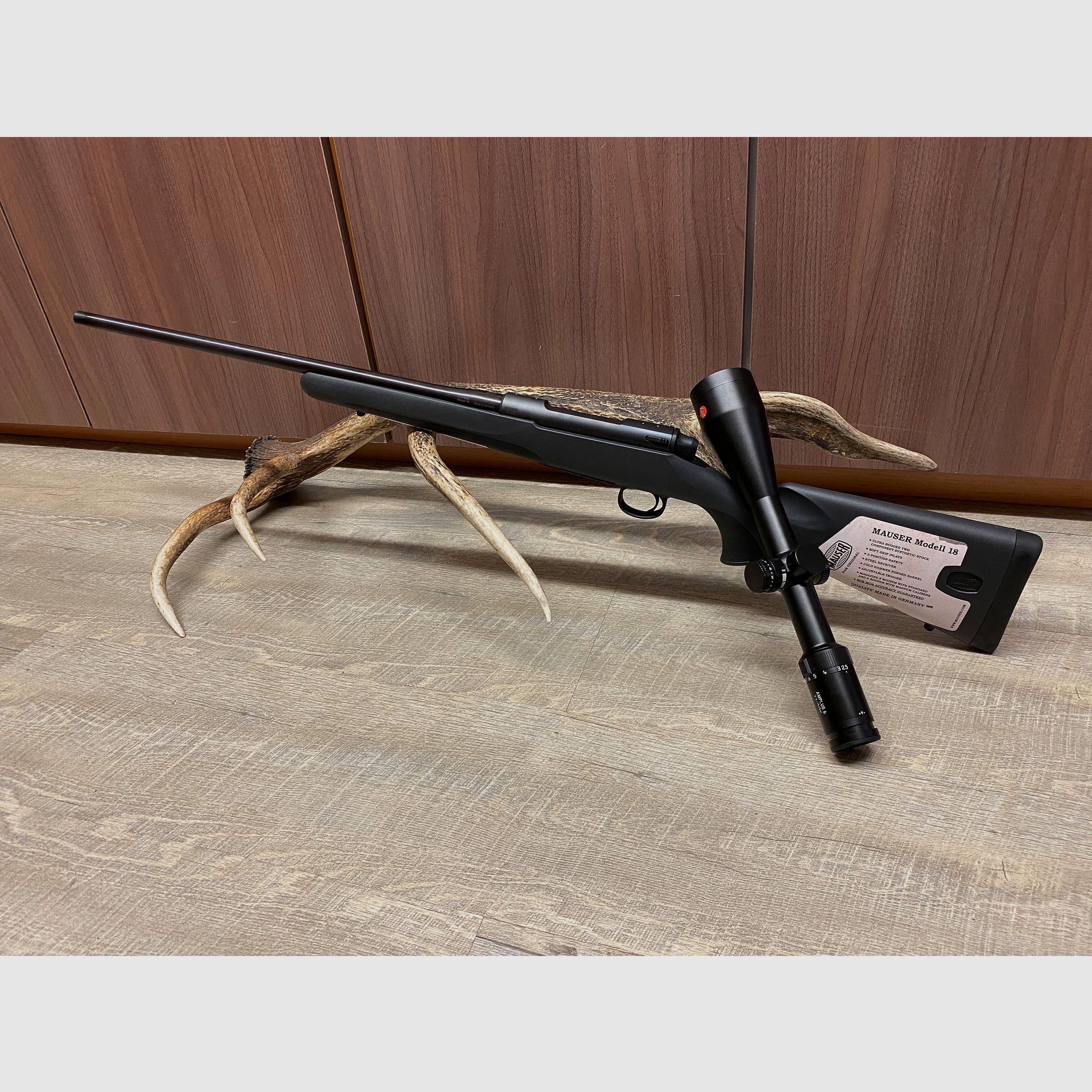 Mauser M18, with Leica Amplus 6 2.5-15x50 i