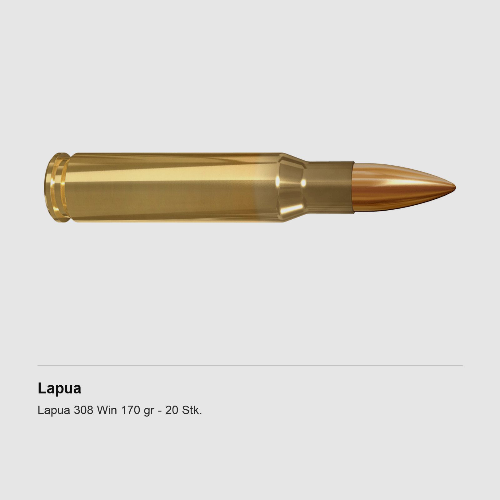 Lapua 308 Win 170 gr – 20 Stk.