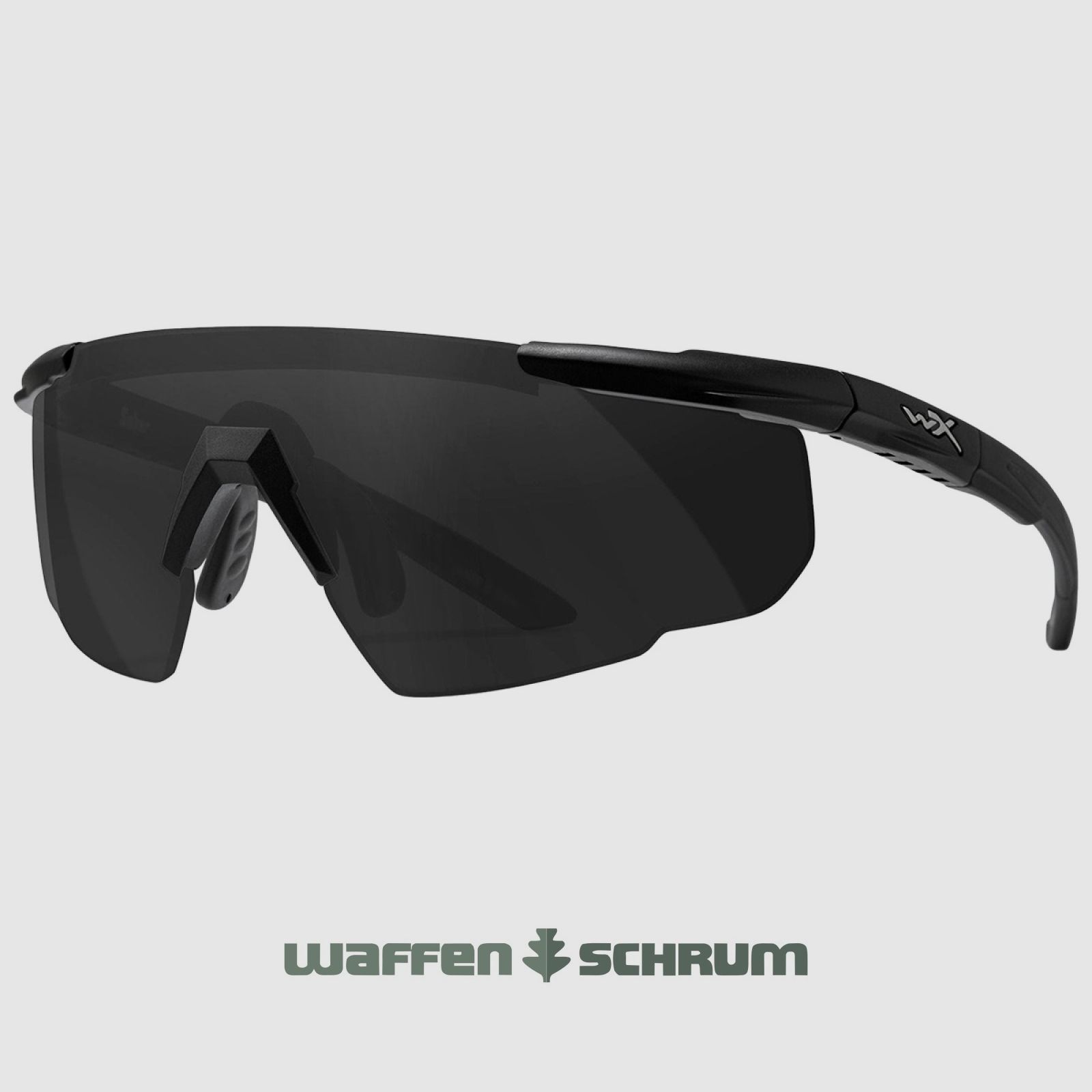 Wiley X Schießbrille Saber Advanced Glas: grau: matt schwarz