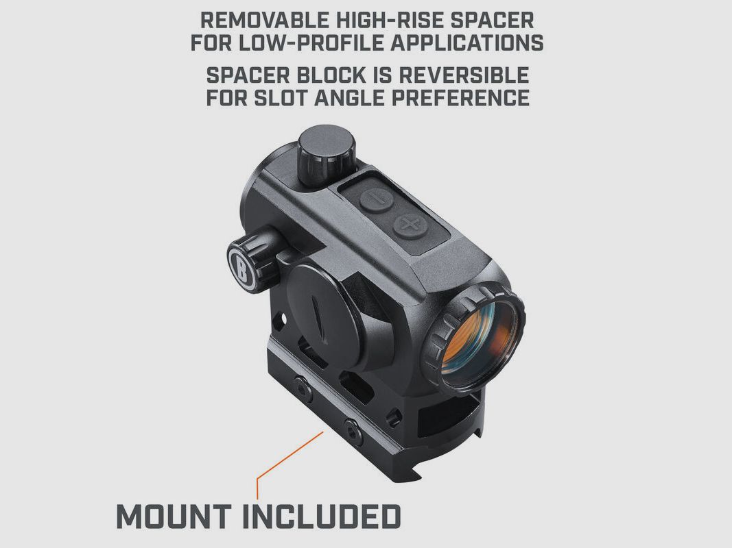 Bushnell Red Dot Sight TRS-125 1x22 incluso montaggio Weaver/Picatinny Low/High-Rise