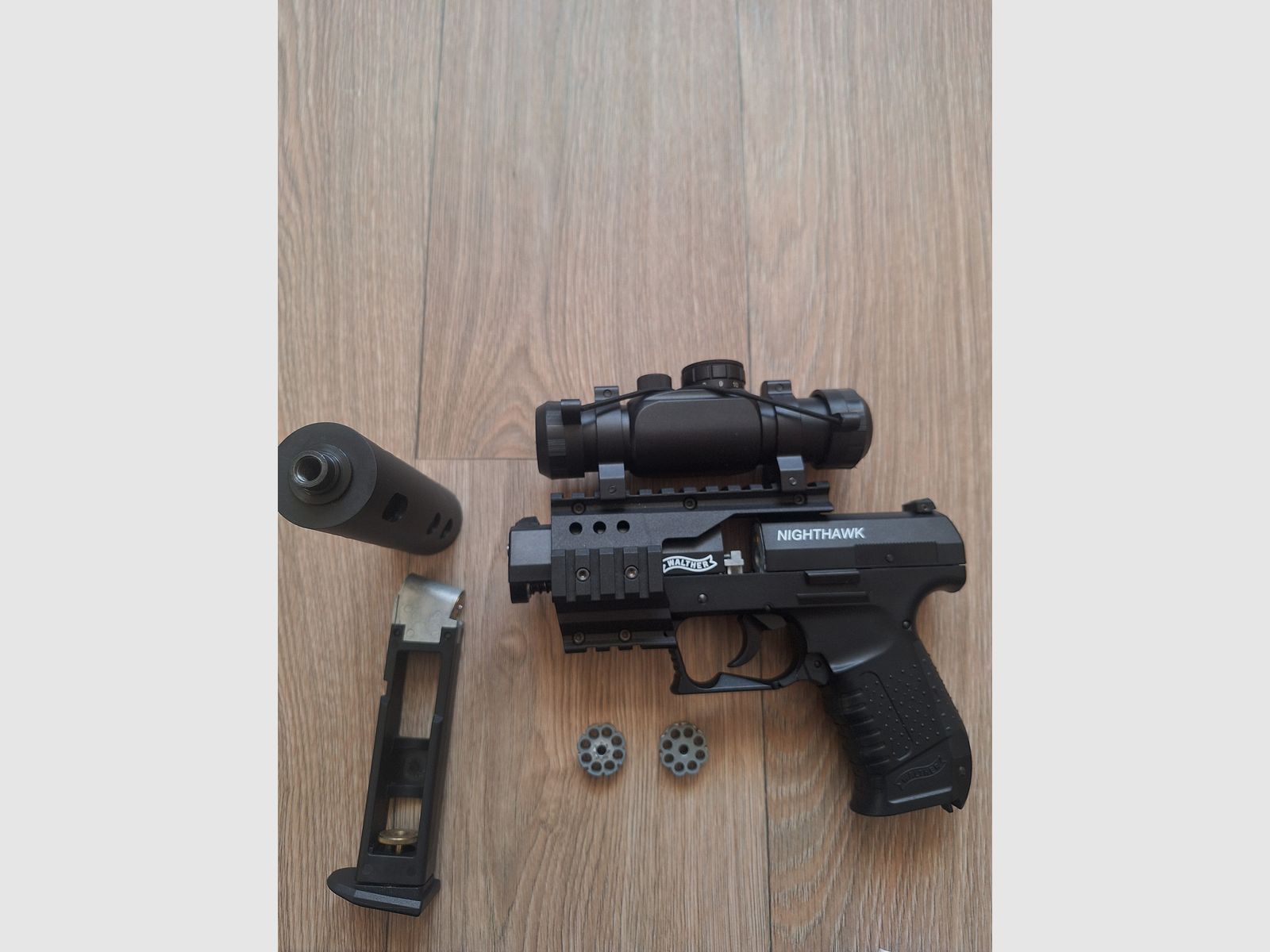 Pistole Walther CP Sport Nighthawk CO2, Cal. 4,5mm Diabolo