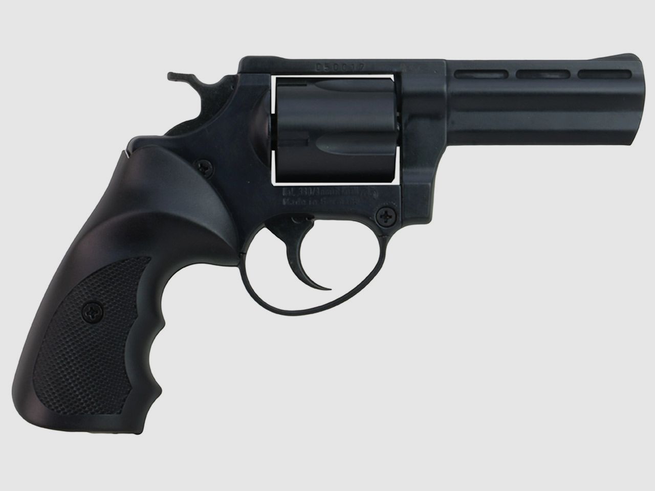 Schreckschuss Revolver Melcher ME 38 Magnum brĂĽniert Combat Kunststoffgriff Kaliber 9 mm R.K. (P18) + 50 Schuss
