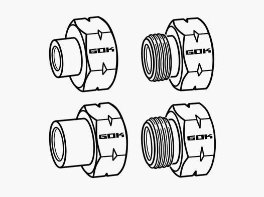Gasflaschenadapter Euro-Füll-Set D