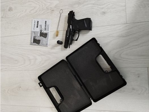 Zoraki 914-P Schreckschusspistole 9mm P.A.K. brüniert PTB mit Box, Anleitung und Becher.
