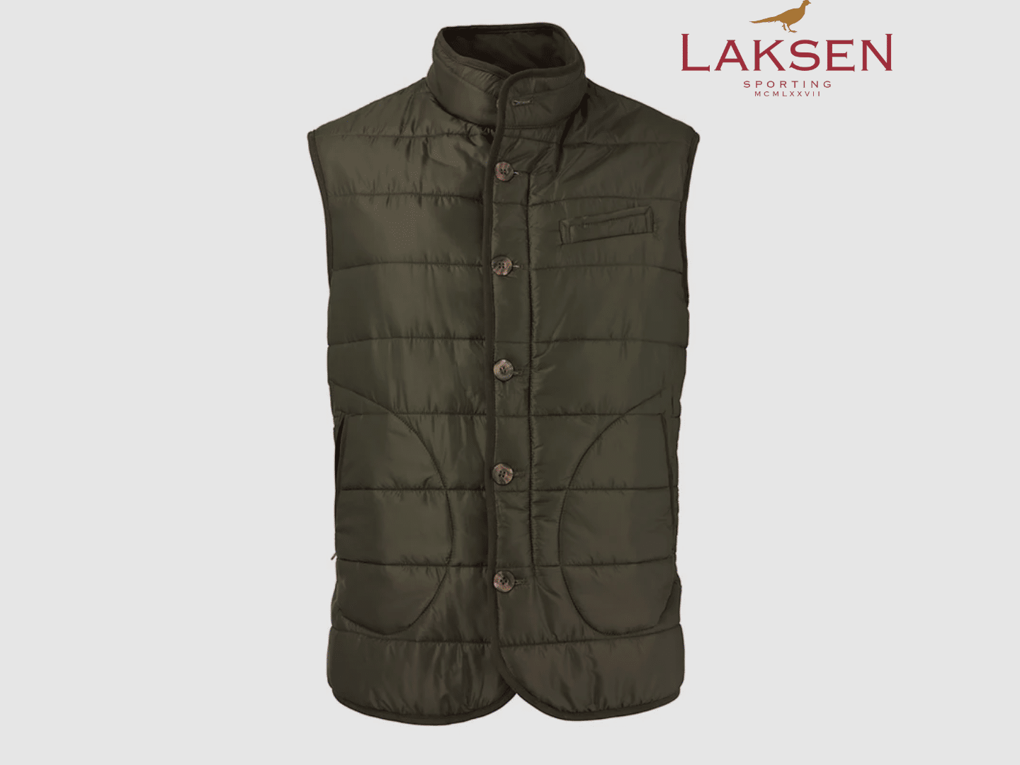 Gilet matelasse donnington olive laksen, image 1 sur 2