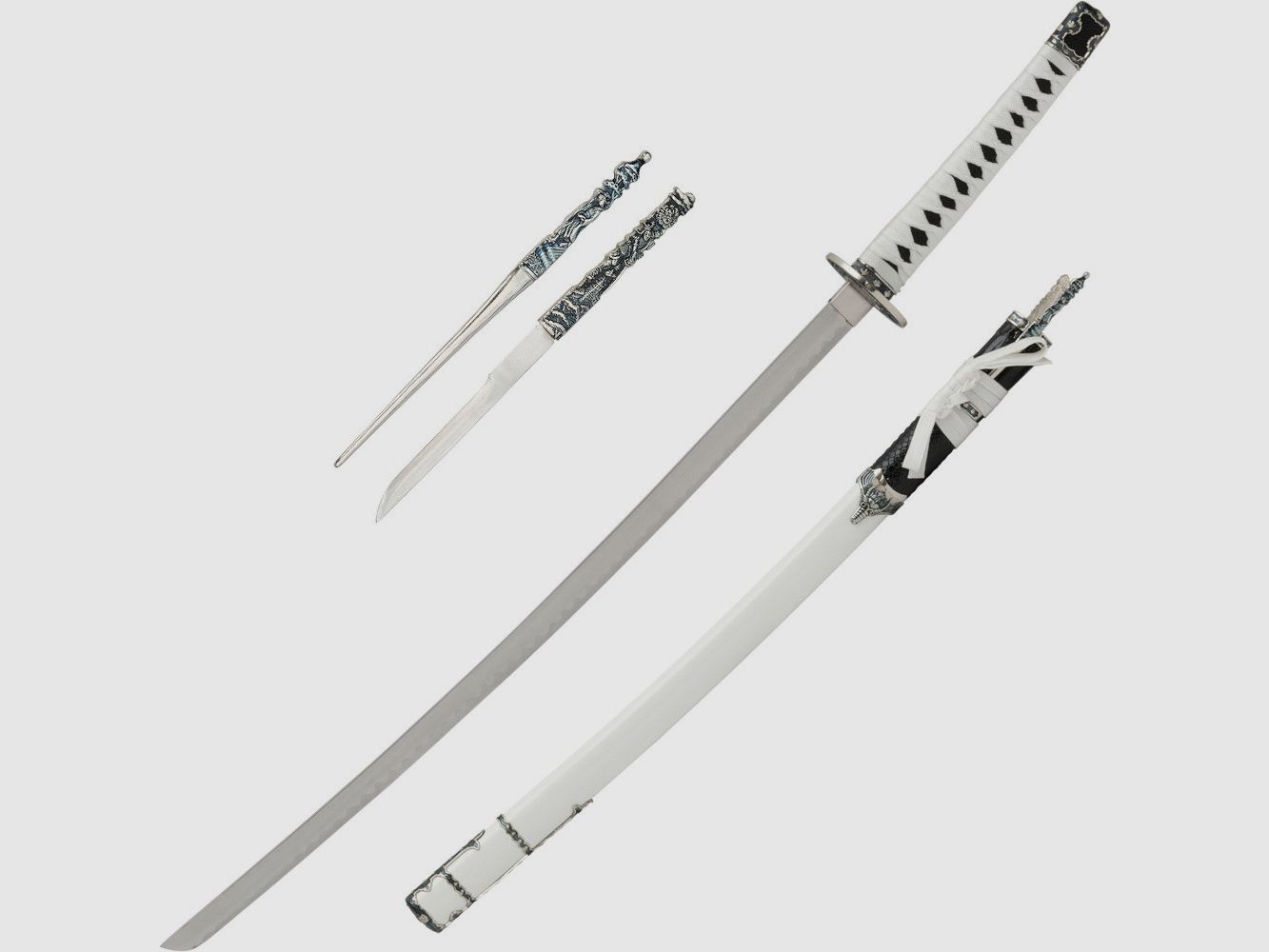 Katana mit Beimessern weiß