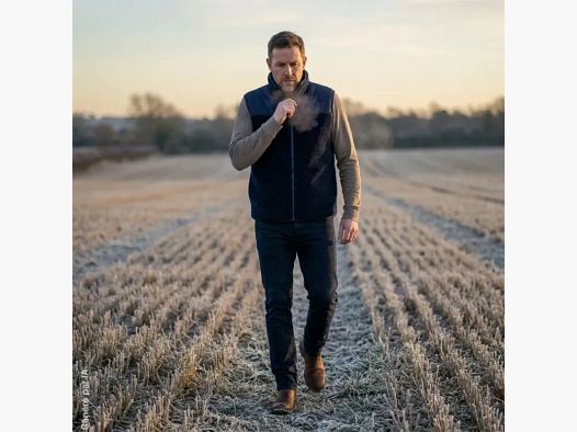 Gilet homme Sid bleu marine sherpa et micropolaire 400 g/m²