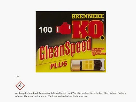 Munition Brenneke KO Clean Speed Slug 12/67,5 28,4g 100 stuks