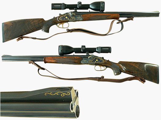 Doble rifle de cañones superpuestos Gebr. Adamy Suhl, Cal. 8x57IRS - 20/76