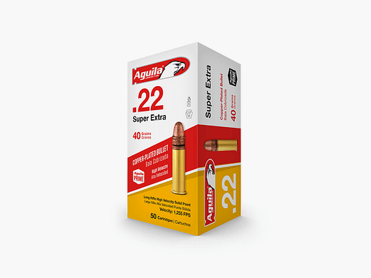 Aguila Caliber .22 LR SUPER EXTRA – 40 GR – BOX x 50